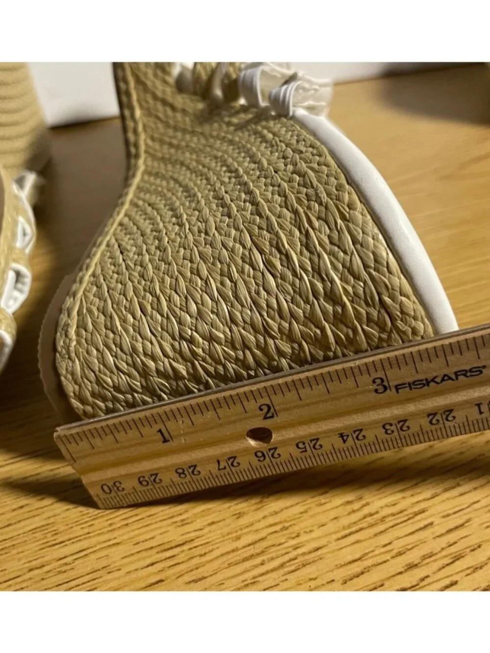 Beach by Matisse Laney Wedge Sandals White Braided Raffia Strappy Square Toe 9